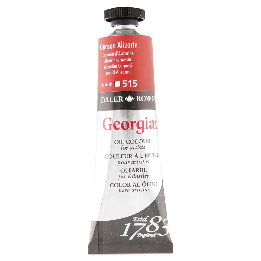 رنگ روغن جورجین دالررونی 38 میل تکی کد Alizarin Crimson G - 515