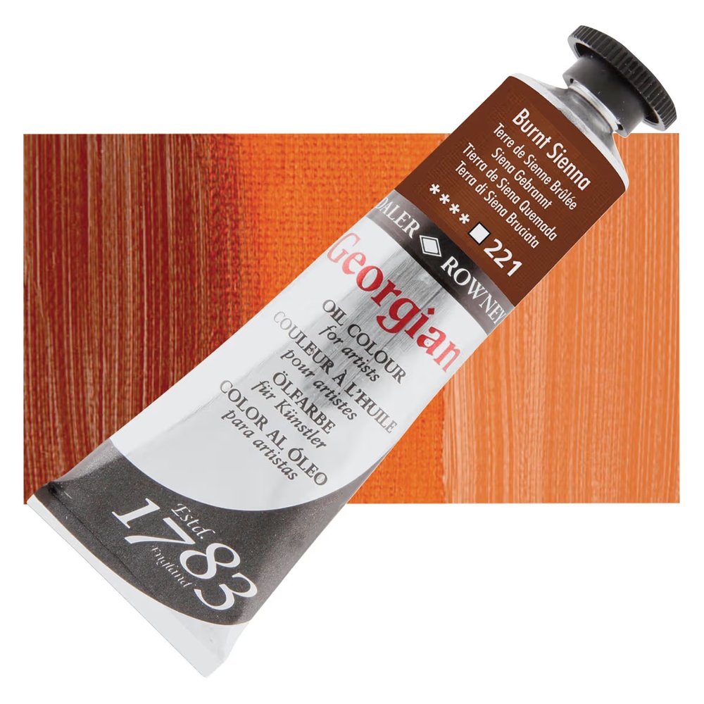 رنگ روغن جورجین دالررونی 38 میل تکی کد Burnt Sienna G - 221