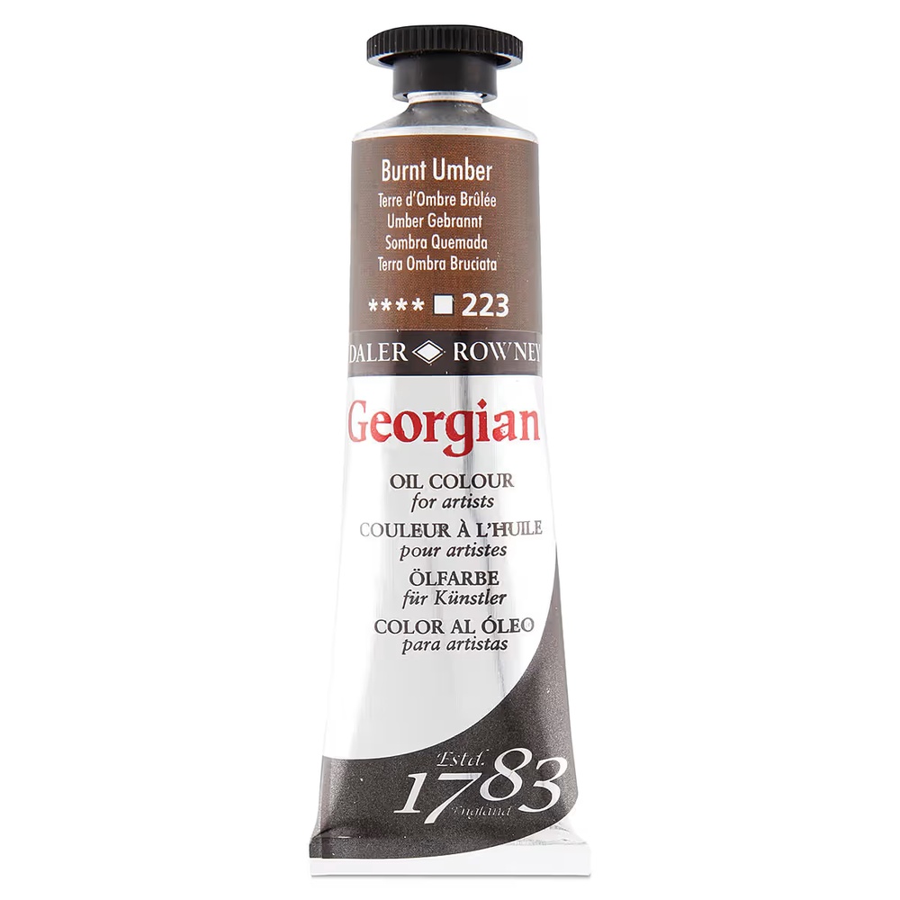 رنگ روغن جورجین دالررونی 38 میل تکی کد Burnt Umber G - 223