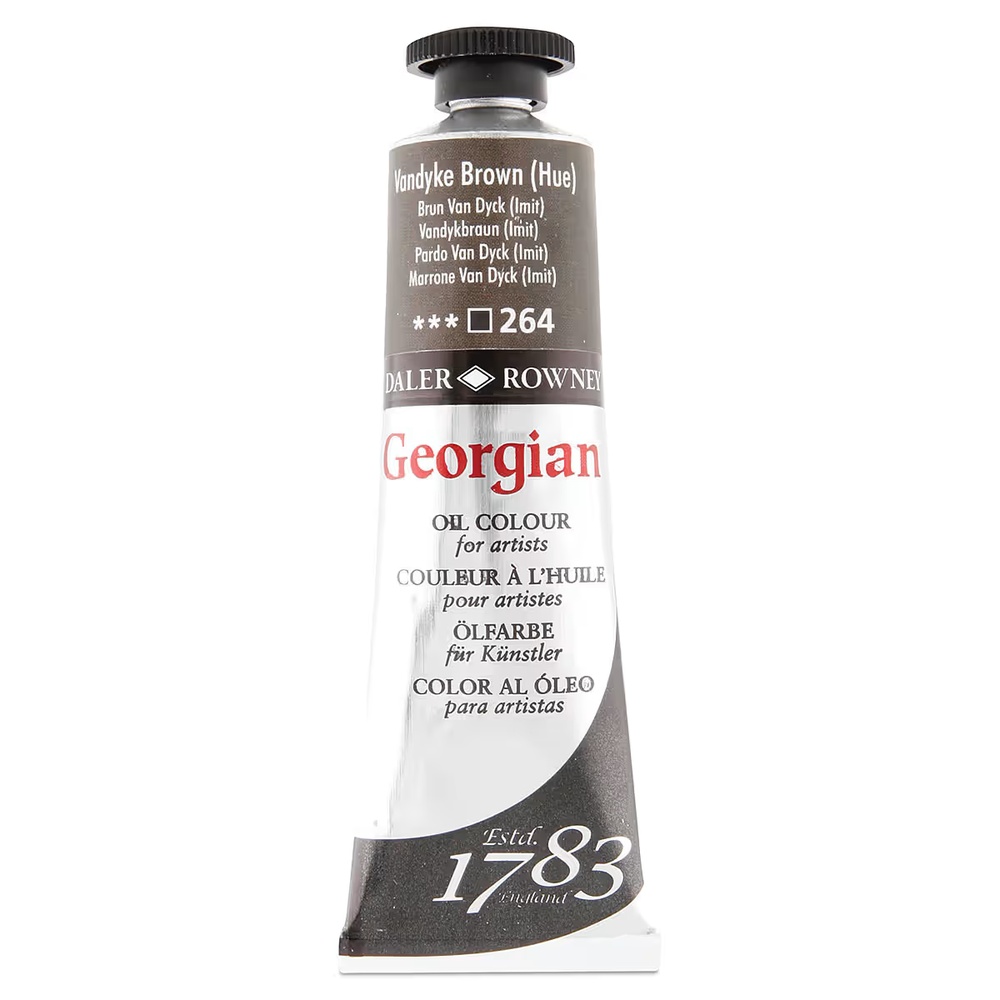 رنگ روغن جورجین دالررونی 38 میل تکی کد Vandyke Brown Hue G - 264