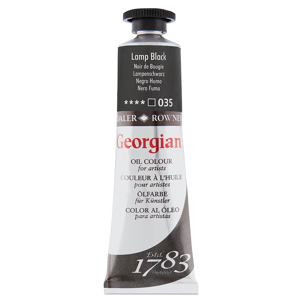 رنگ روغن جورجین دالررونی 38 میل تکی کد Lamp Black G - 035
