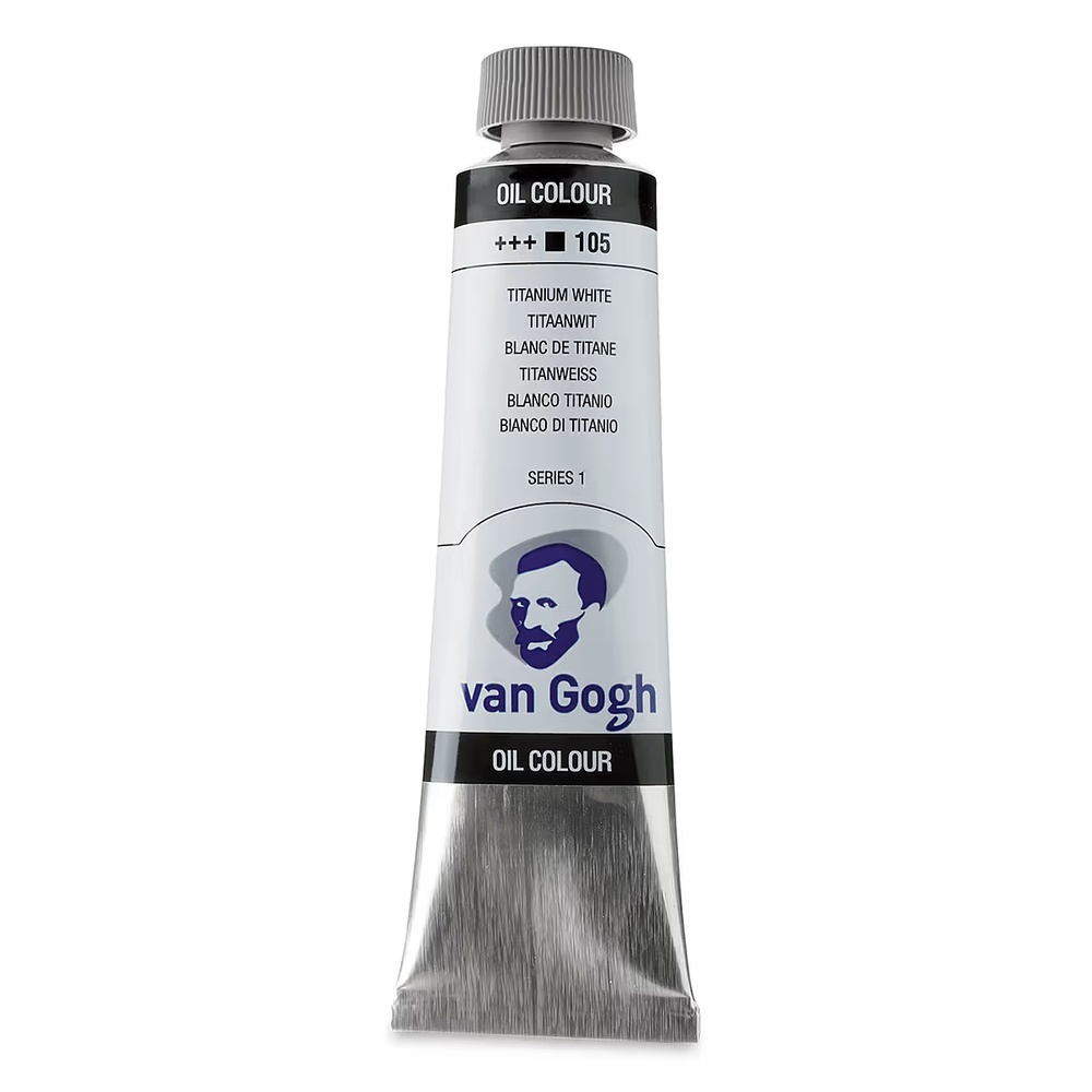 رنگ روغن ونگوگ 40 میل تکی کد Titanium White - 105