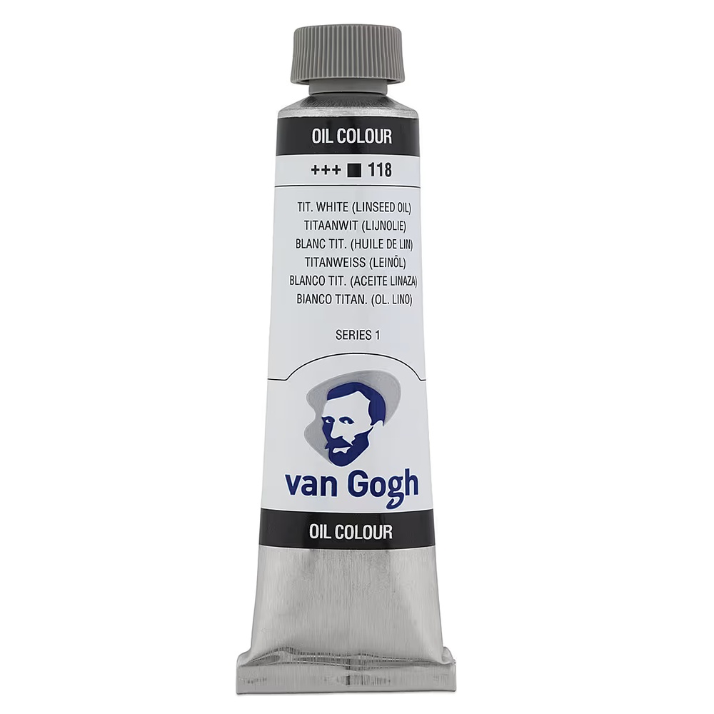 رنگ روغن ونگوگ 40 میل تکی کد Titanium White - 118