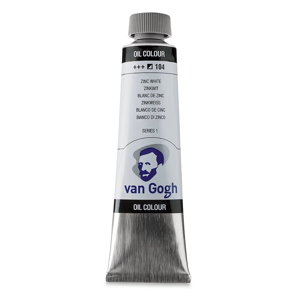 رنگ روغن ونگوگ 40 میل تکی کد Zinc White - 104