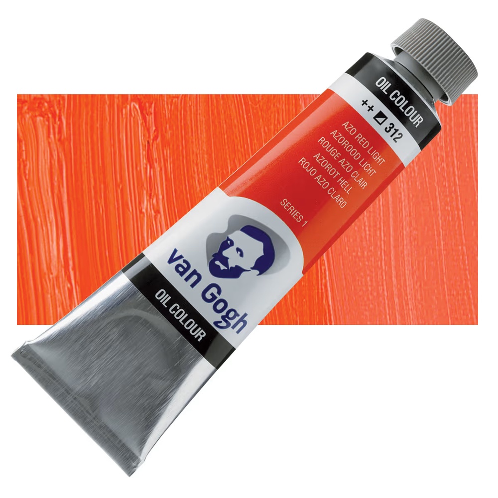 رنگ روغن ونگوگ 40 میل تکی کد Azo Red Light - 312