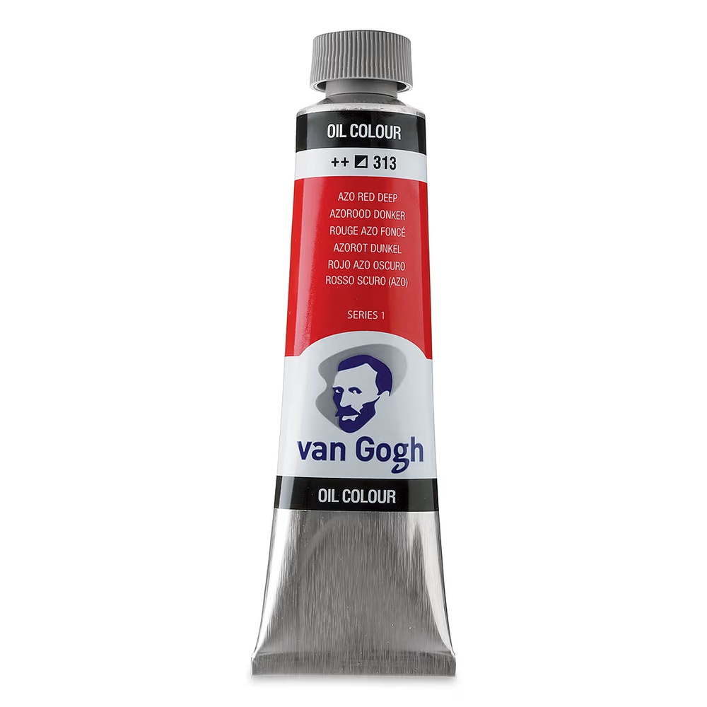 رنگ روغن ونگوگ 40 میل تکی کد Azo Red Deep - 313