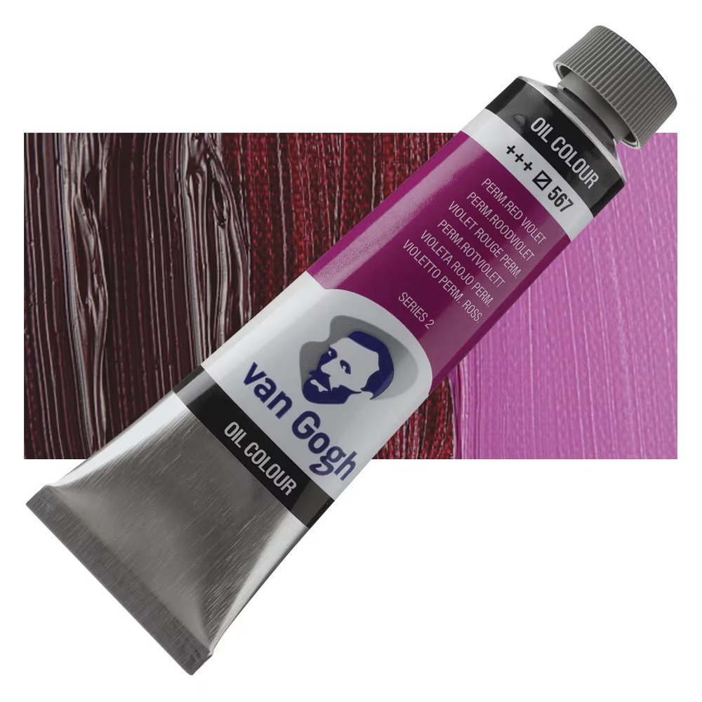 رنگ روغن ونگوگ 40 میل تکی کد Permanent Red Violet - 567