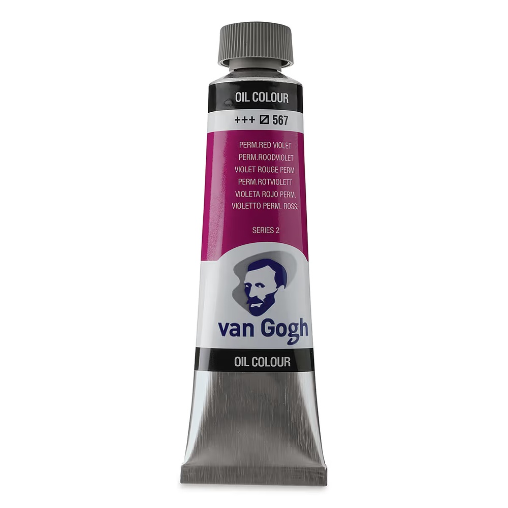 رنگ روغن ونگوگ 40 میل تکی کد Permanent Red Violet - 567