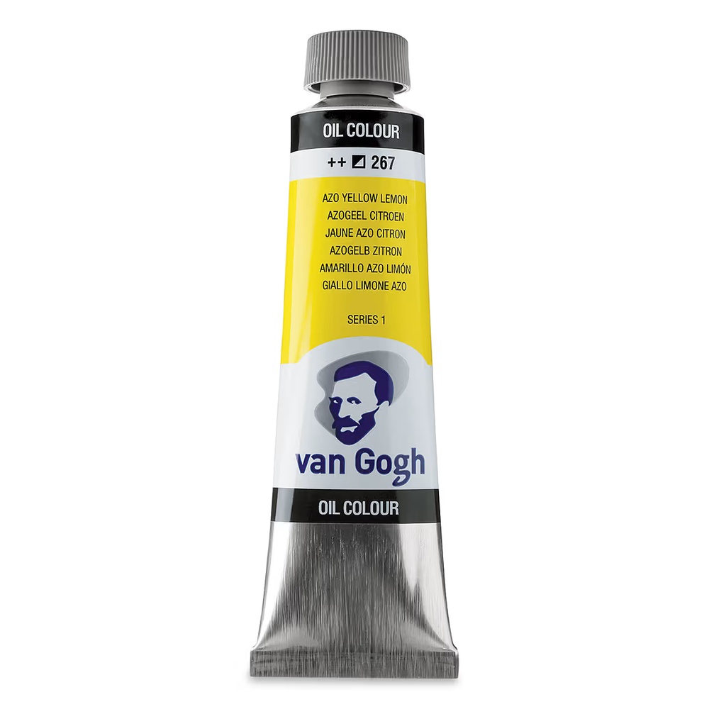 رنگ روغن ونگوگ 40 میل تکی کد Azo Yellow Lemon - 267