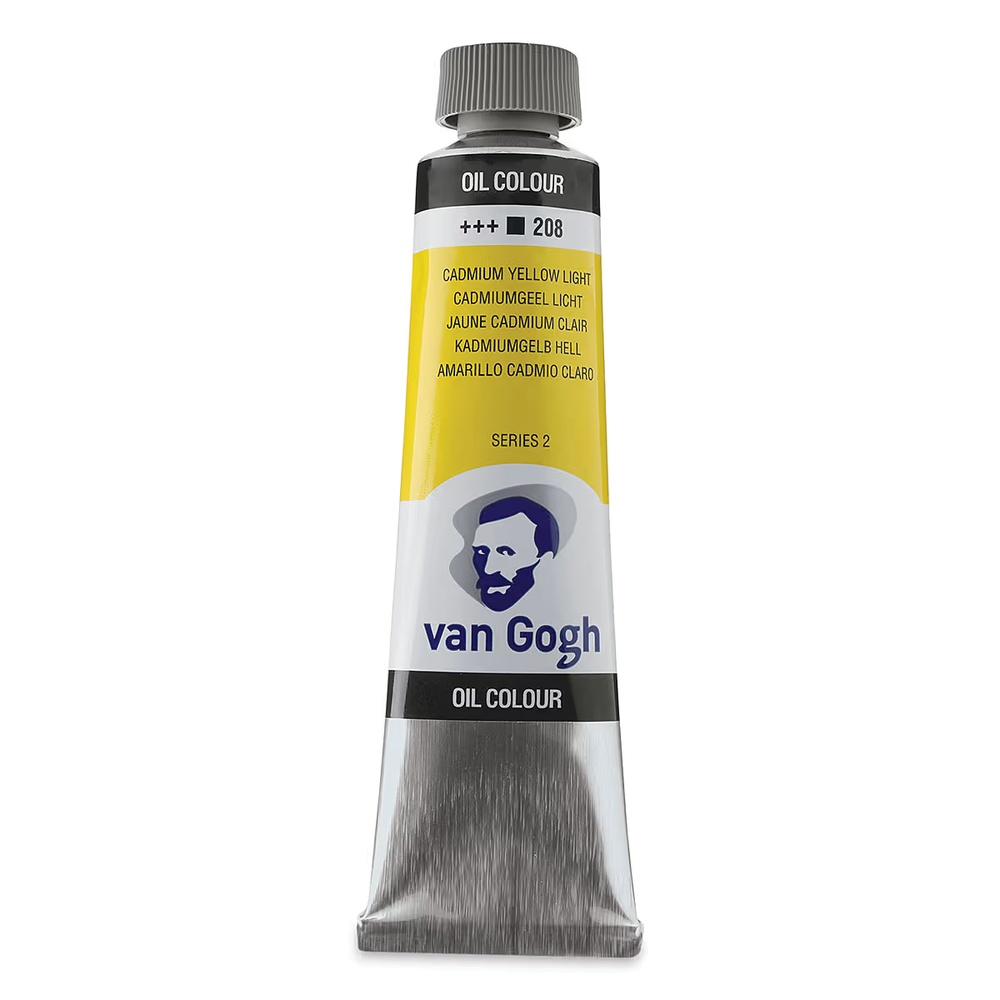 رنگ روغن ونگوگ 40 میل تکی کد Cadmium Yellow Light - 208