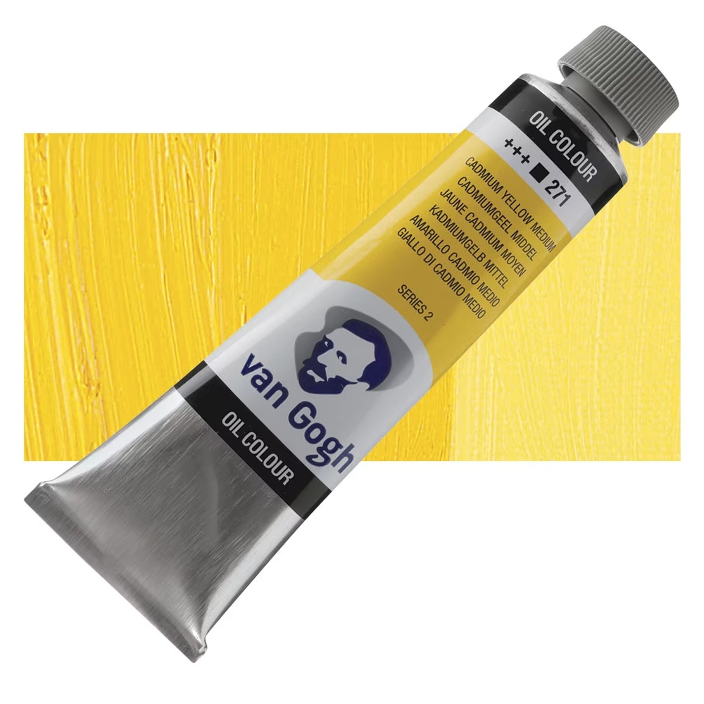 رنگ روغن ونگوگ 40 میل تکی کد Cadmium Yellow Medium - 271