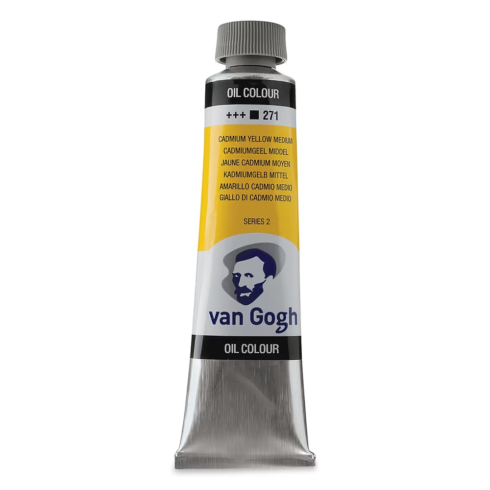 رنگ روغن ونگوگ 40 میل تکی کد Cadmium Yellow Medium - 271