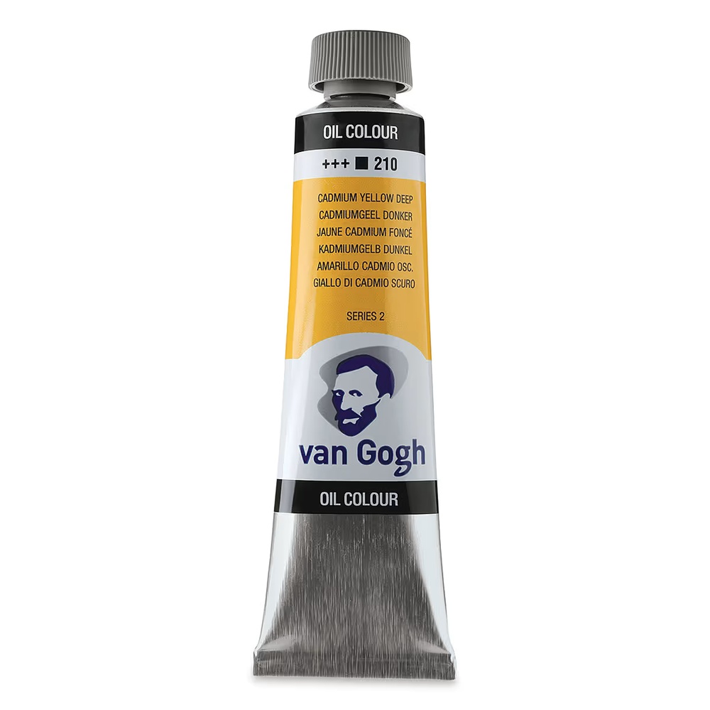 رنگ روغن ونگوگ 40 میل تکی کد Cadmium Yellow Deep - 210