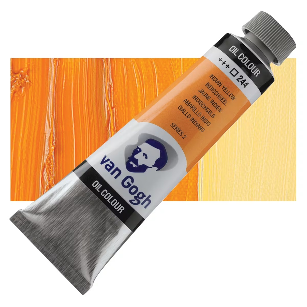 رنگ روغن ونگوگ 40 میل تکی کد Indian Yellow - 244