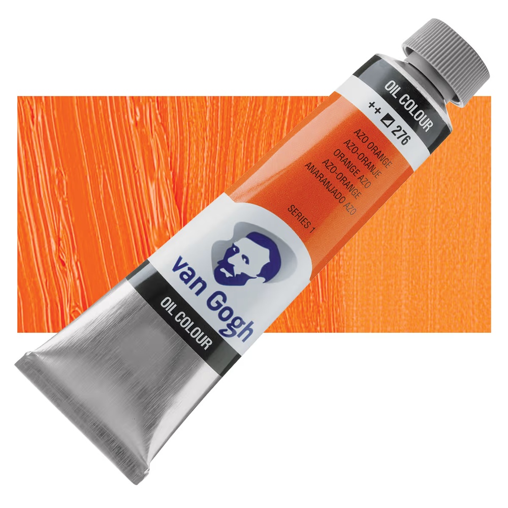 رنگ روغن ونگوگ 40 میل تکی کد Azo Orange - 276