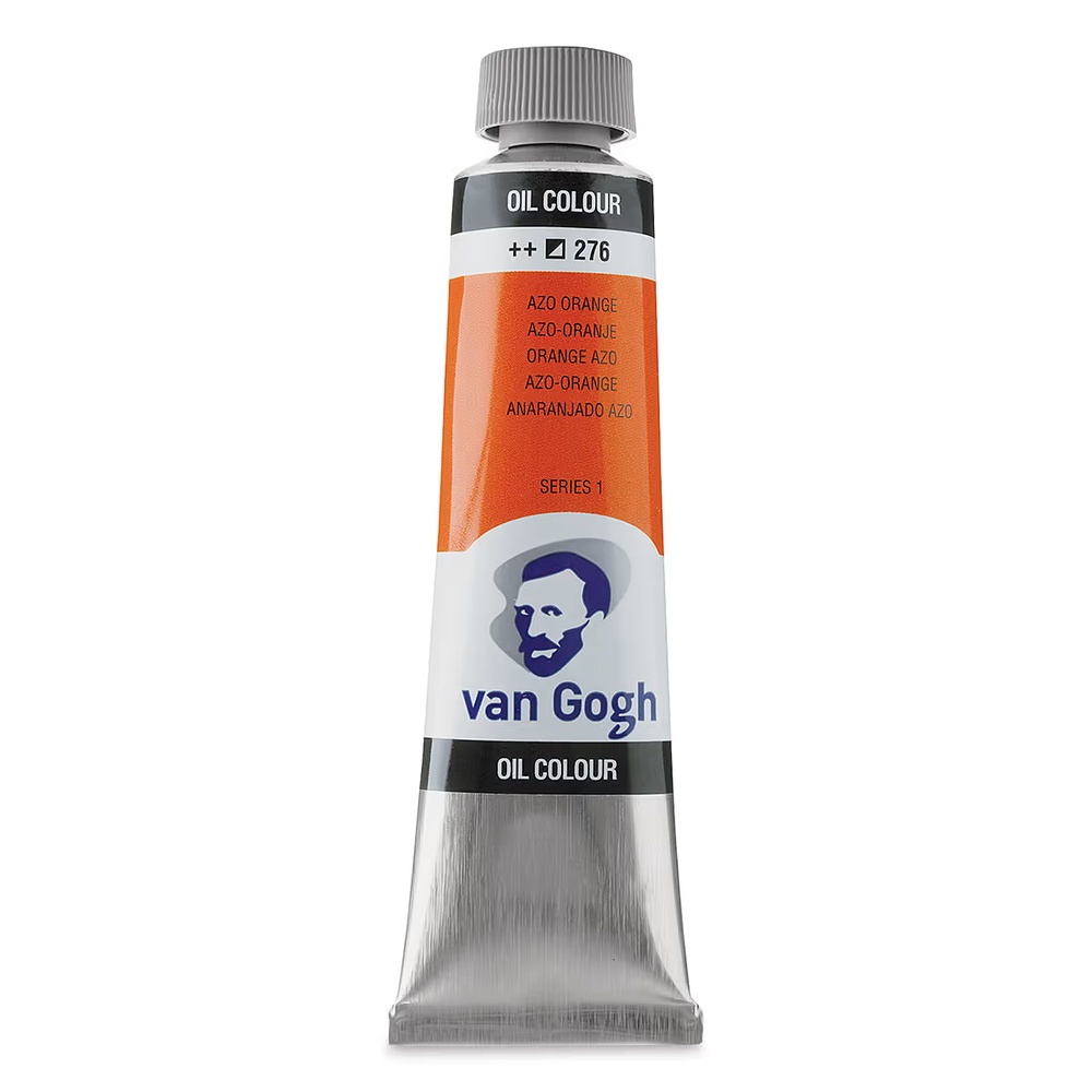 رنگ روغن ونگوگ 40 میل تکی کد Azo Orange - 276