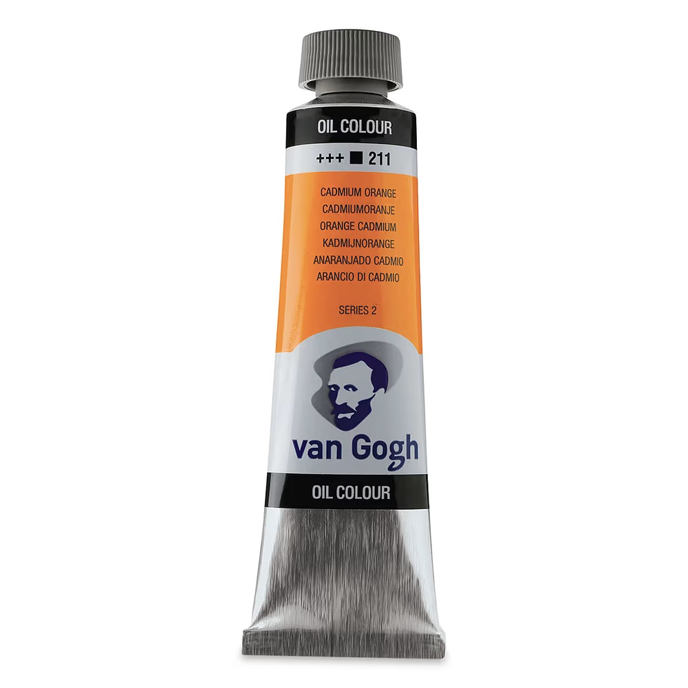 رنگ روغن ونگوگ 40 میل تکی کد Cadmium Orange - 211