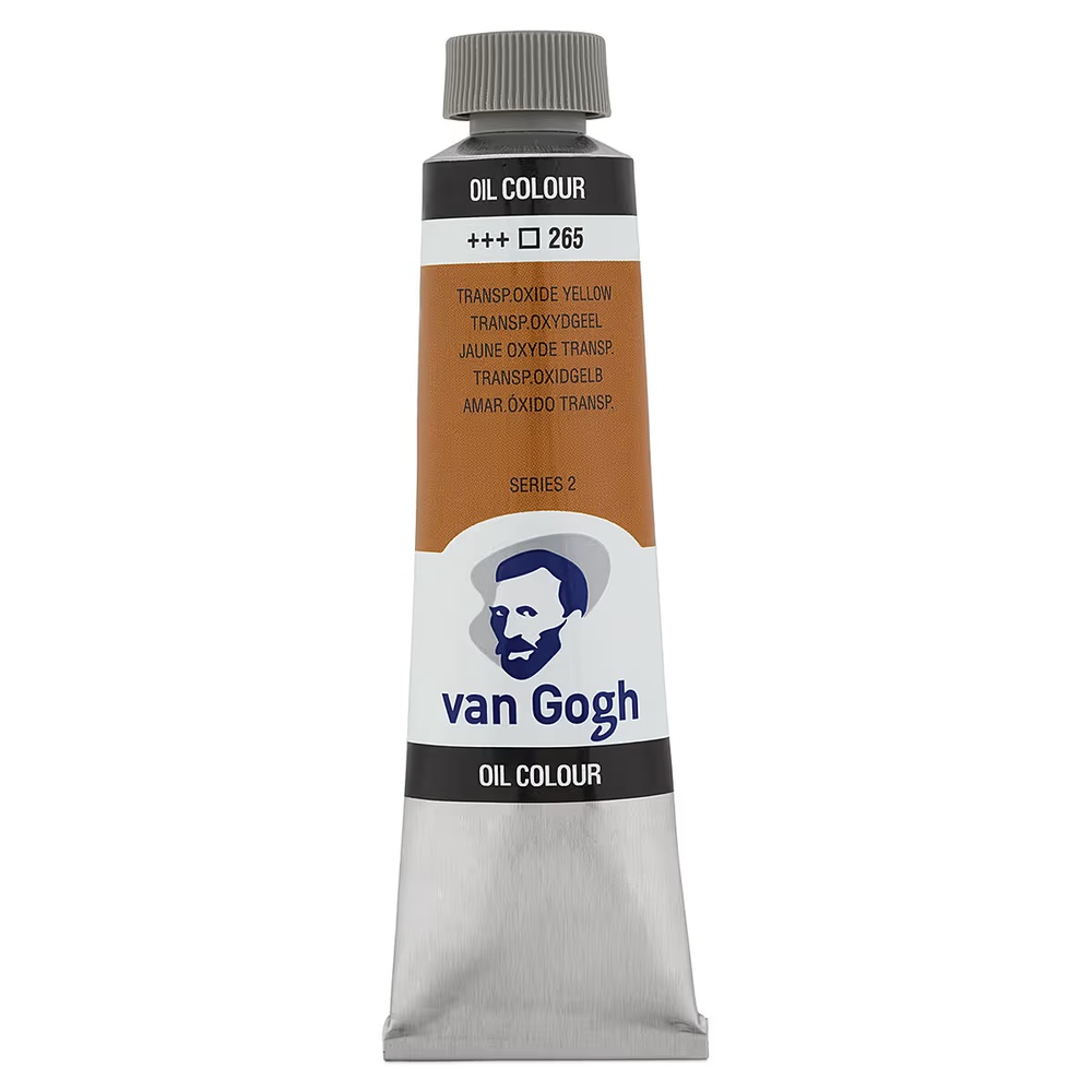 رنگ روغن ونگوگ 40 میل تکی کد Transparent Oxide Yellow - 265