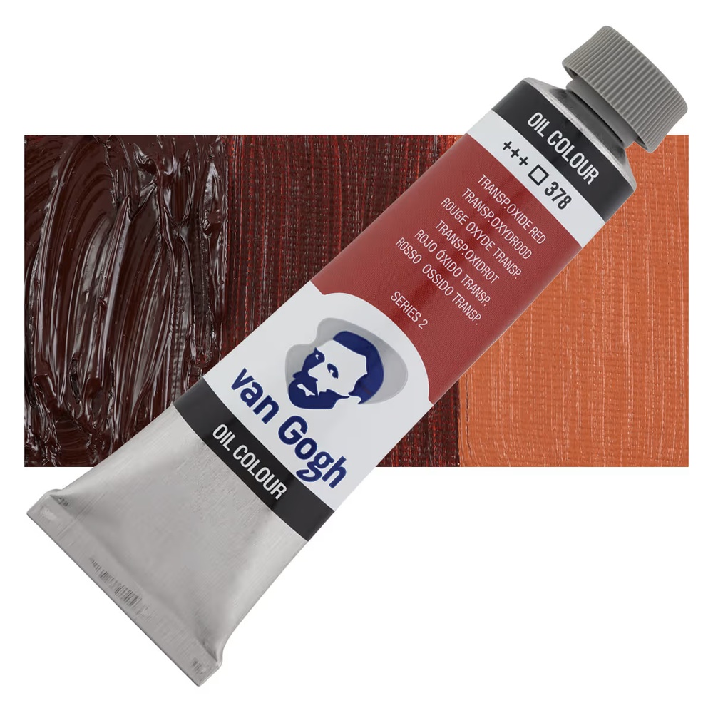 رنگ روغن ونگوگ 40 میل تکی کد Transparent Oxide Red - 378