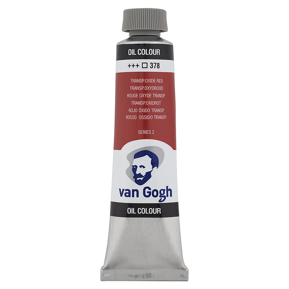 رنگ روغن ونگوگ 40 میل تکی کد Transparent Oxide Red - 378