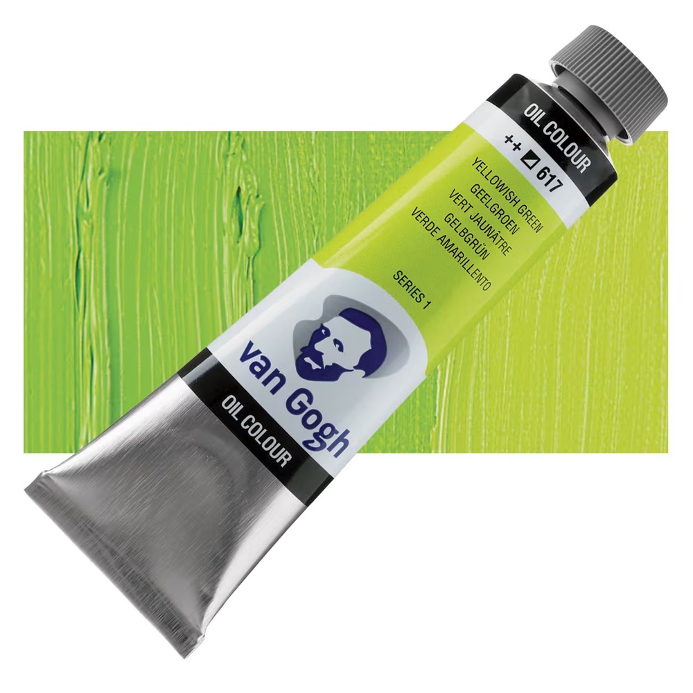 رنگ روغن ونگوگ 40 میل تکی کد Yellowish Green - 617