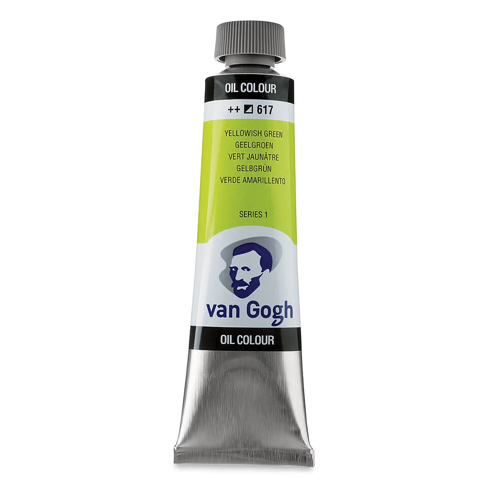 رنگ روغن ونگوگ 40 میل تکی کد Yellowish Green - 617