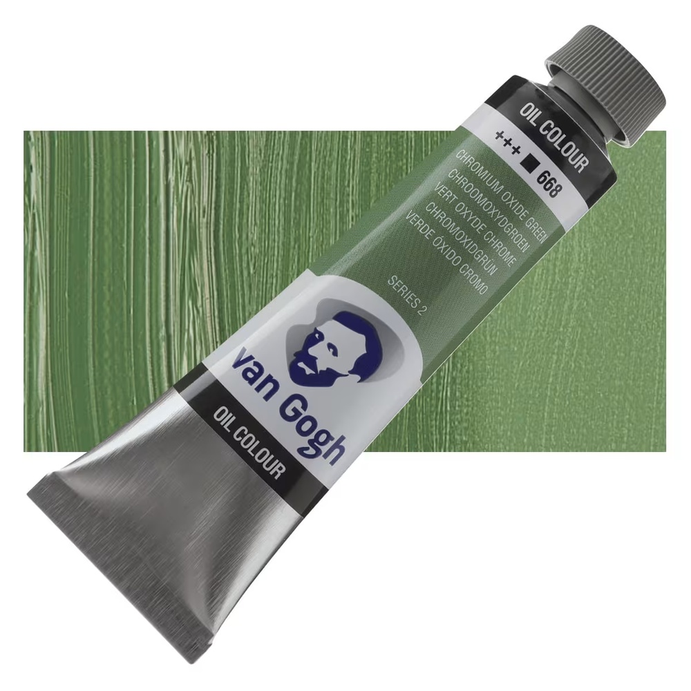 رنگ روغن ونگوگ 40 میل تکی کد Chromium Oxide Green - 668