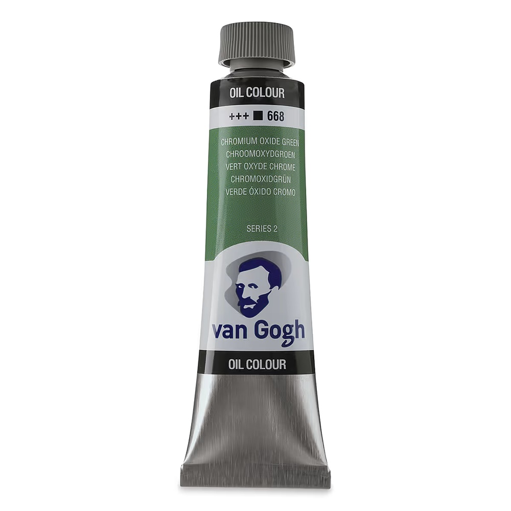 رنگ روغن ونگوگ 40 میل تکی کد Chromium Oxide Green - 668