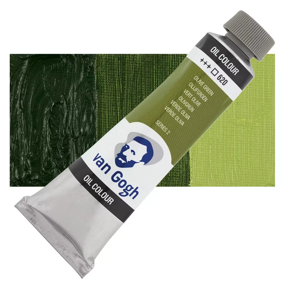 رنگ روغن ونگوگ 40 میل تکی کد Permanent Olive Green - 620