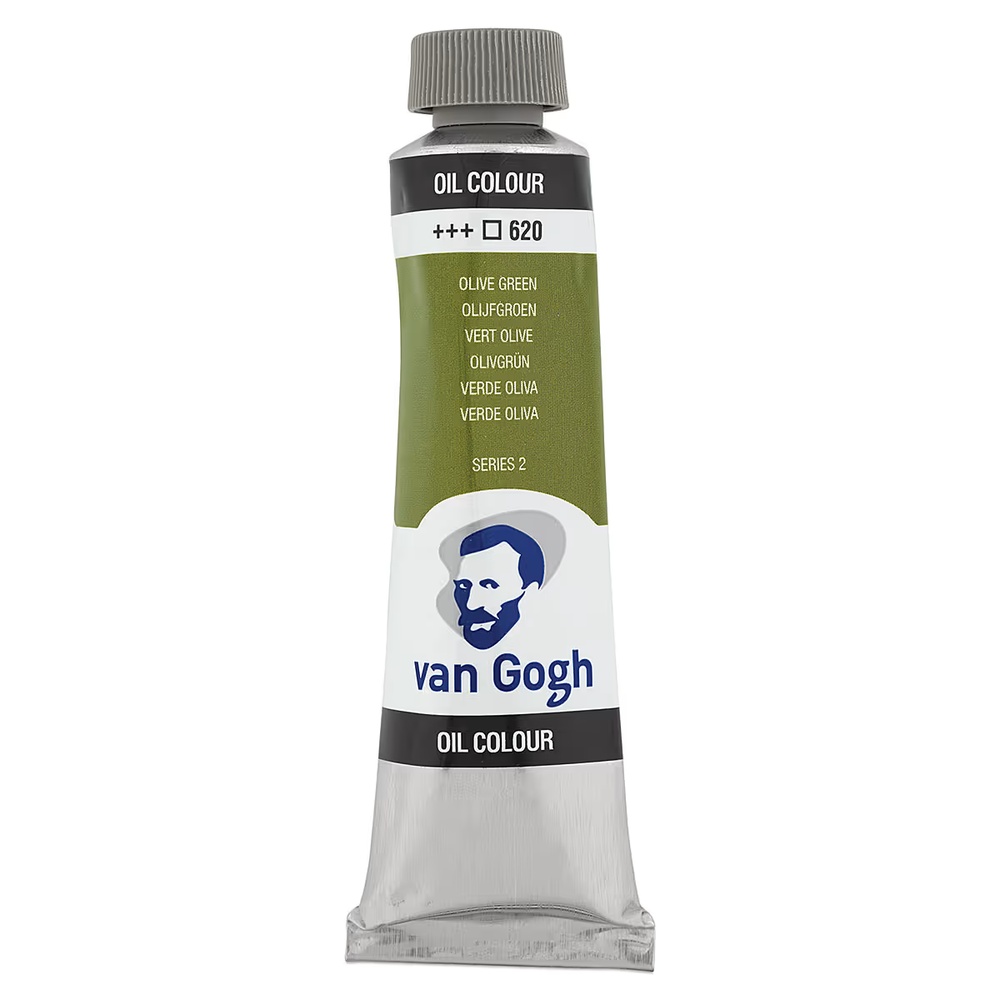 رنگ روغن ونگوگ 40 میل تکی کد Permanent Olive Green - 620