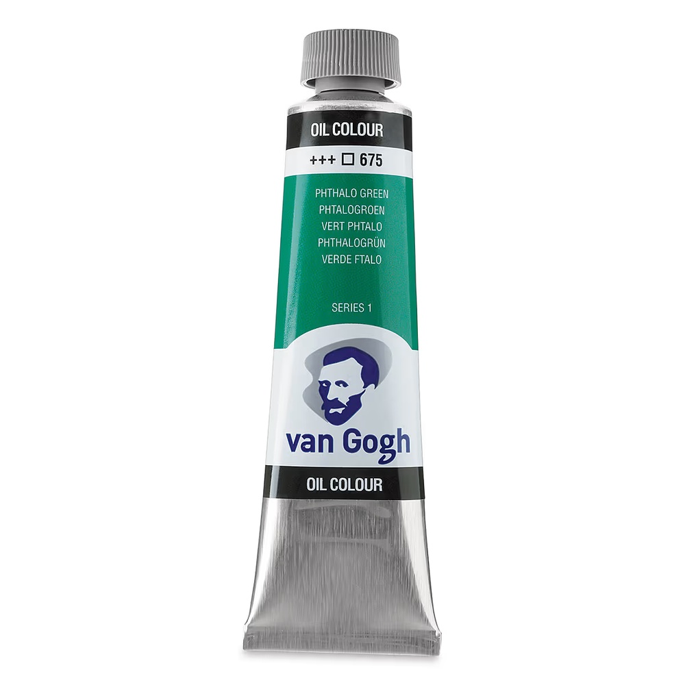 رنگ روغن ونگوگ 40 میل تکی کد Phthalo Green - 675
