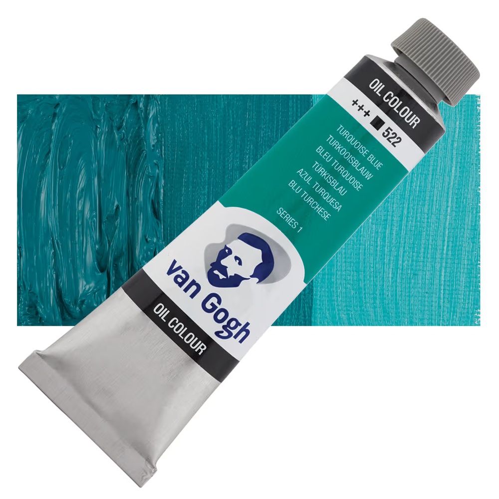 رنگ روغن ونگوگ 40 میل تکی کد Turquoise Blue - 522
