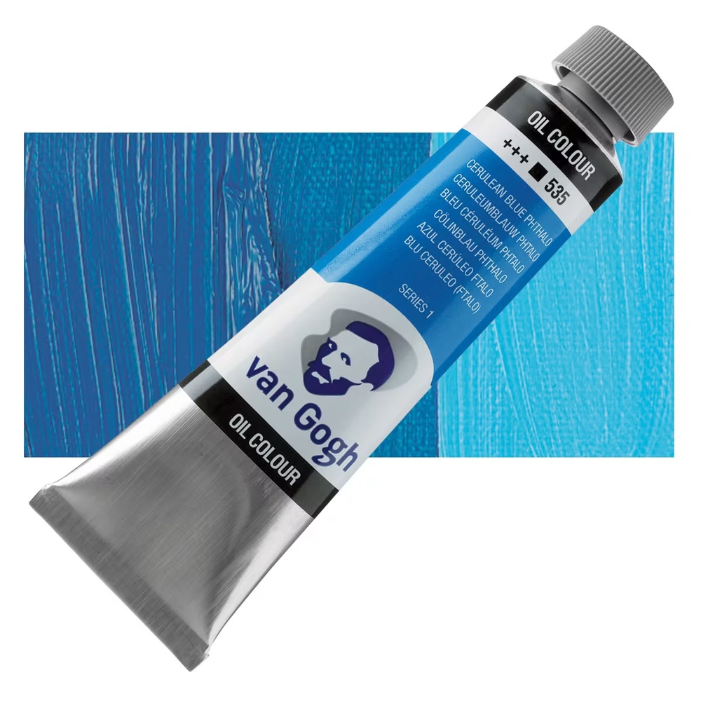 رنگ روغن ونگوگ 40 میل تکی کد Cerulean Blue Phthalo - 535