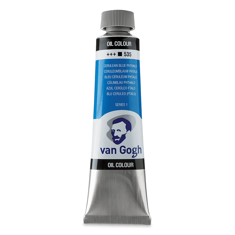 رنگ روغن ونگوگ 40 میل تکی کد Cerulean Blue Phthalo - 535