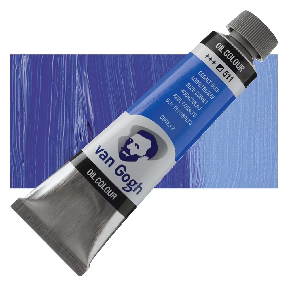رنگ روغن ونگوگ 40 میل تکی کد Cobalt Blue - 511
