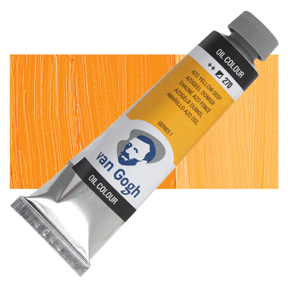 رنگ روغن ونگوگ 40 میل تکی کد Azo Yellow Deep - 270