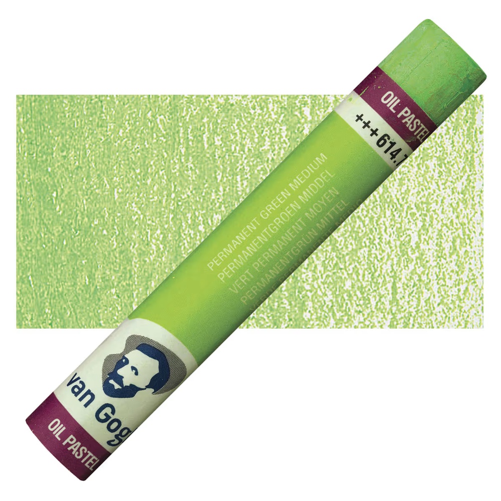 پاستل روغنی ونگوگ تکی کد Permanent Green Medium - 614.7