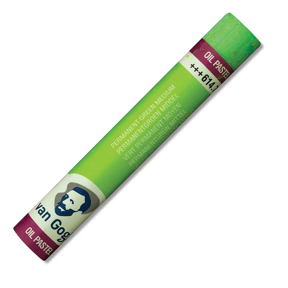 پاستل روغنی ونگوگ تکی کد Permanent Green Medium - 614.7