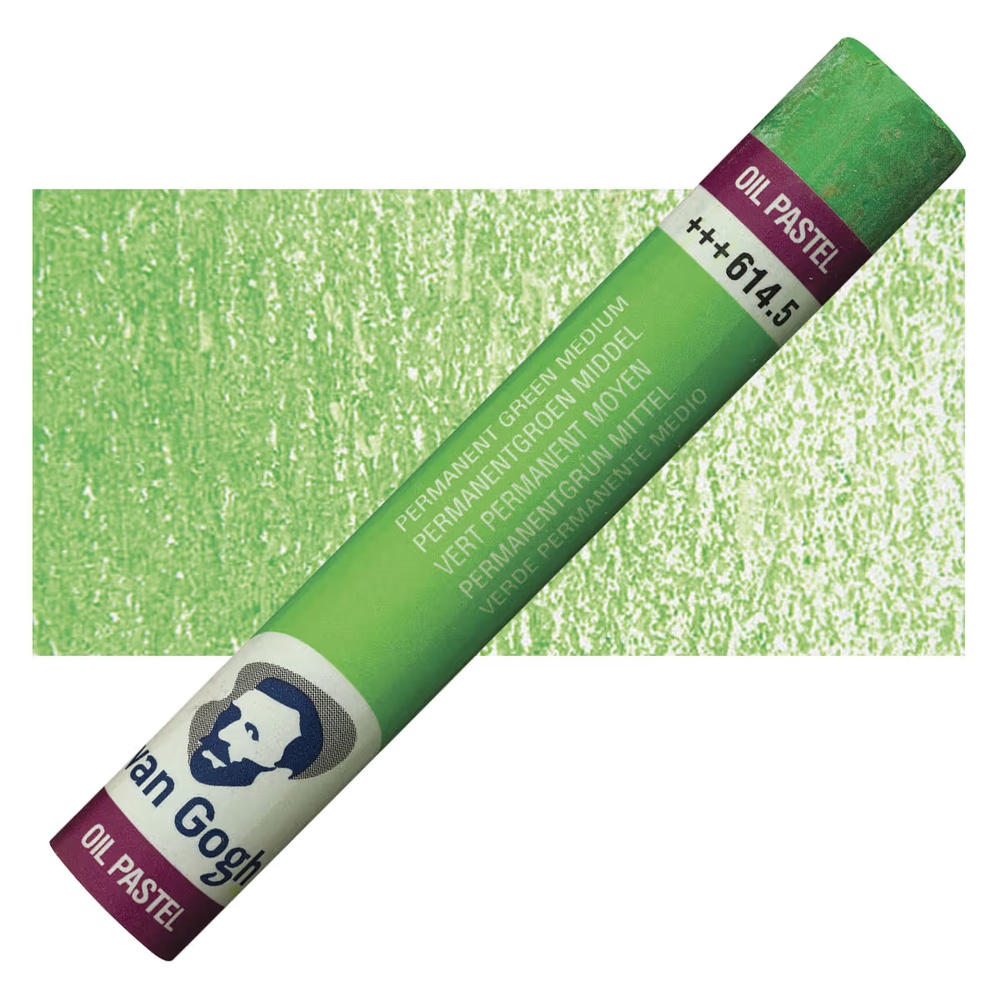 پاستل روغنی ونگوگ تکی کد Permanent Green Medium - 614.5
