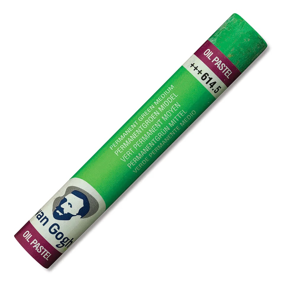 پاستل روغنی ونگوگ تکی کد Permanent Green Medium - 614.5