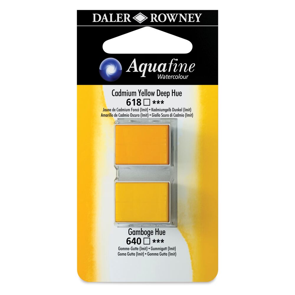 آبرنگ دالررونی بسته 2 تایی Cadmium Yellow Deep Hue & Gamboge Hue