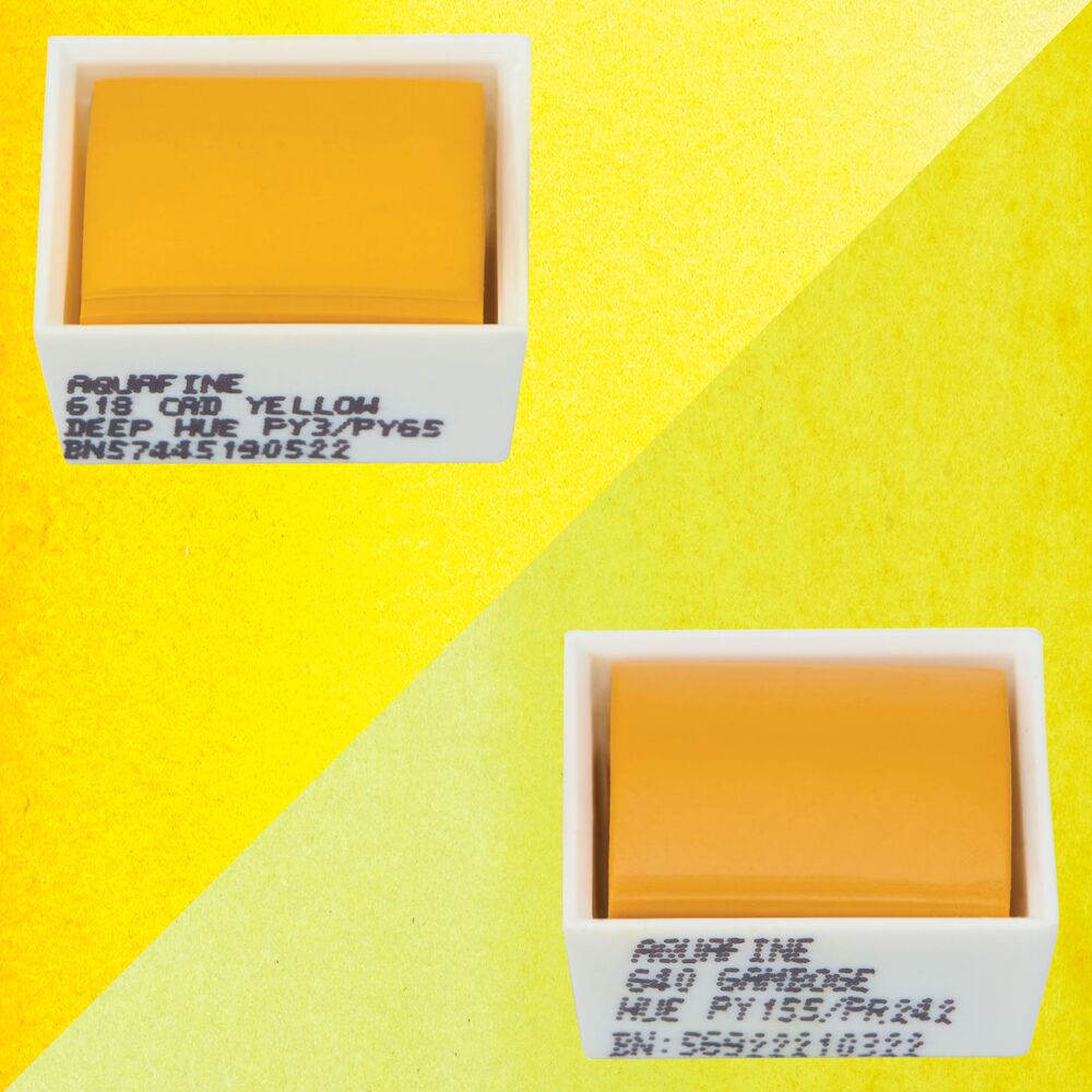 آبرنگ دالررونی بسته 2 تایی Cadmium Yellow Deep Hue & Gamboge Hue