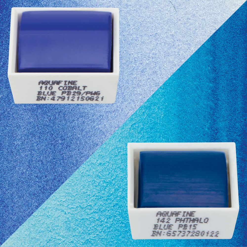 آبرنگ دالررونی بسته 2 تایی Cobalt Blue Hue & Phthalo Blue