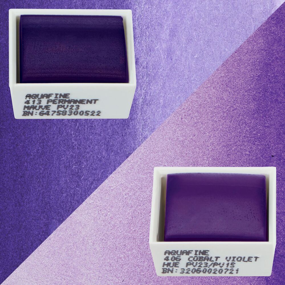 آبرنگ دالررونی بسته 2 تایی Cobalt Violet Hue & Permanent Mauve