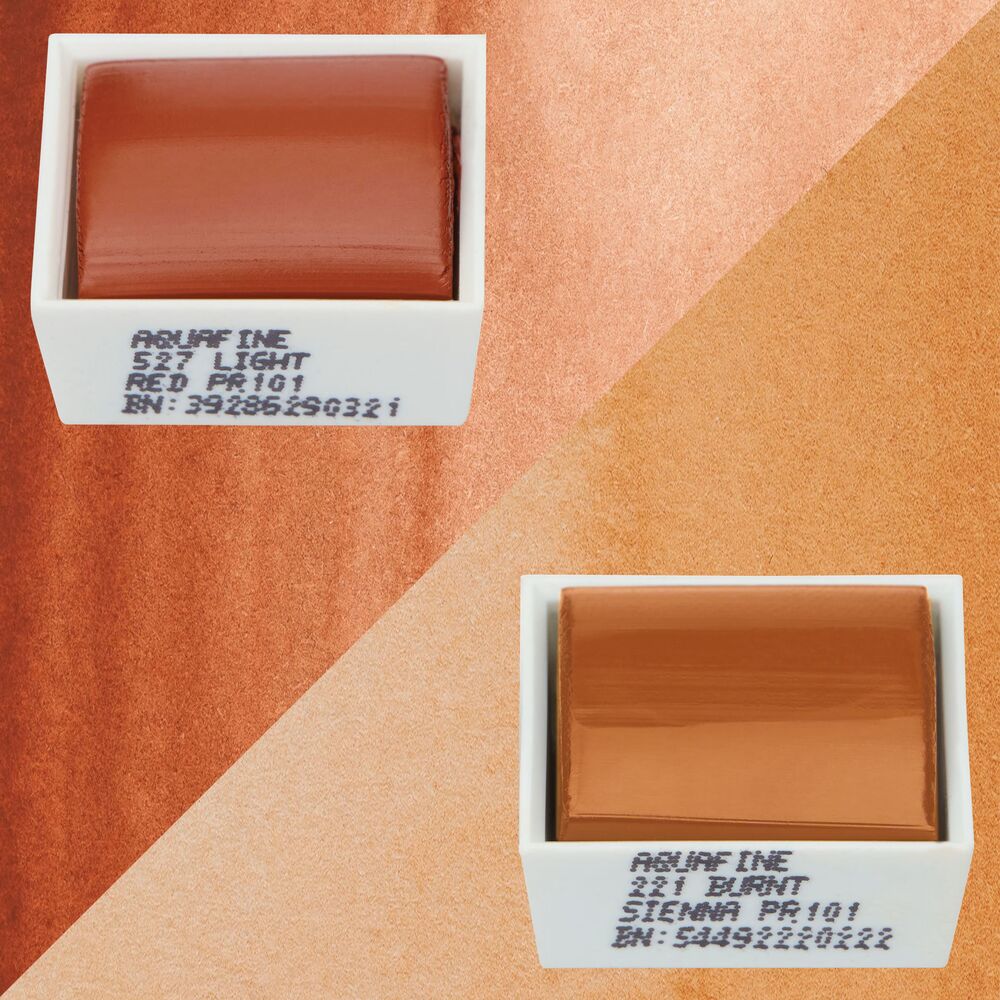 آبرنگ دالررونی بسته 2 تایی Light Red & Burnt Sienna