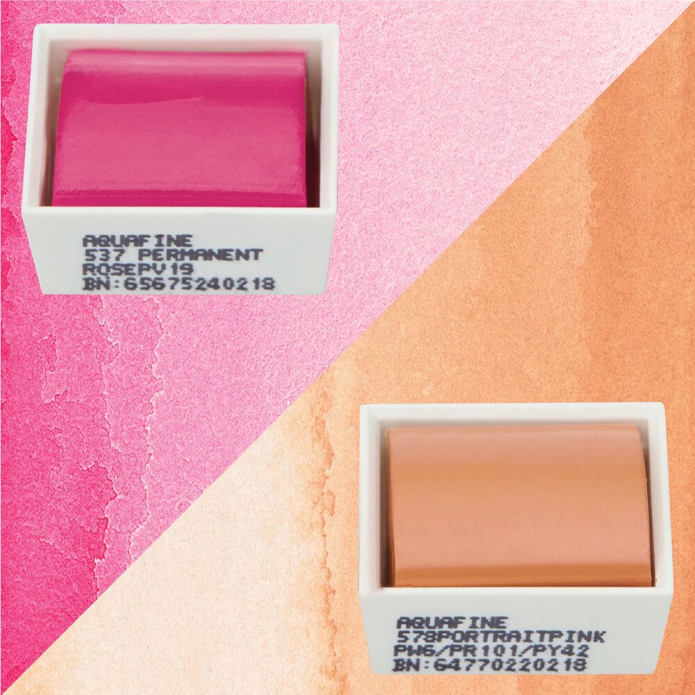 آبرنگ دالررونی بسته 2 تایی Permanent Rose & Peach Pink