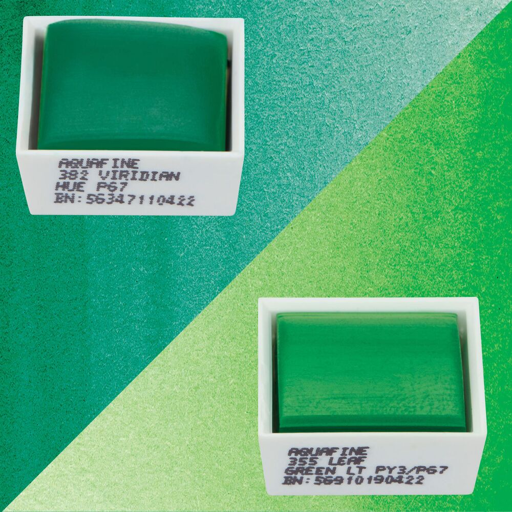 آبرنگ دالررونی بسته 2 تایی Viridian Hue & Leaf Green