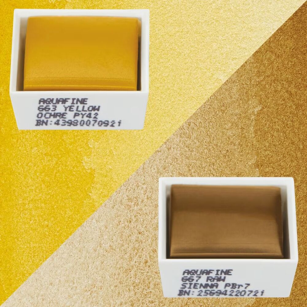 آبرنگ دالررونی بسته 2 تایی Yellow Ochre & Raw Sienna