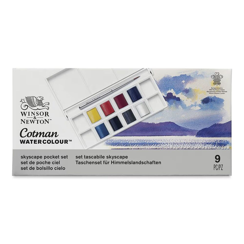 آبرنگ وینزور کاتمن 8 رنگ - مدل Skyscape Colors