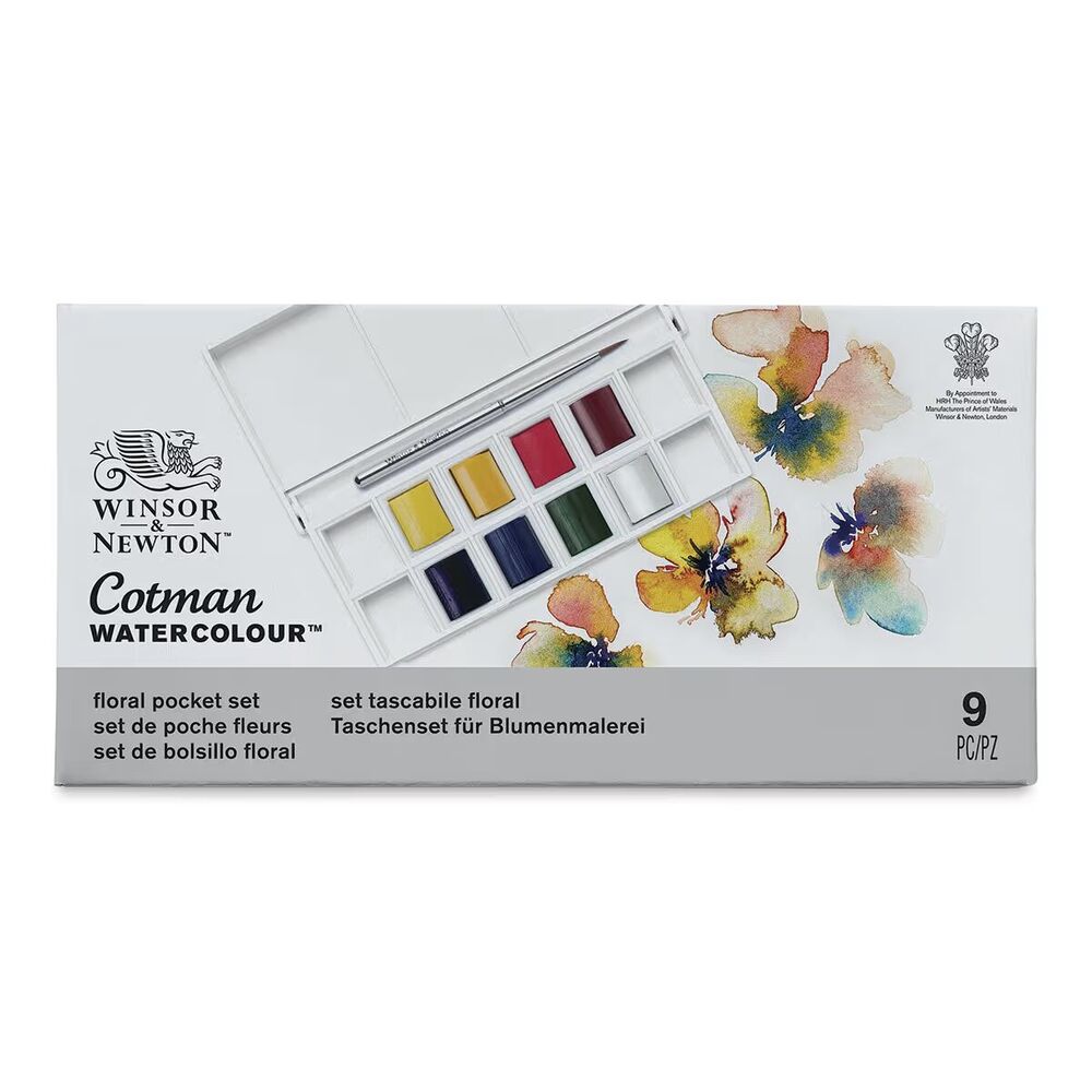 آبرنگ وینزور کاتمن 8 رنگ - مدل Floral Colors